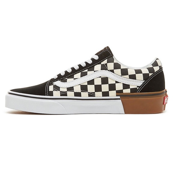 vans old skool checkerboard gum